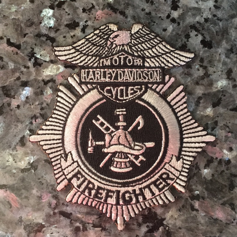 Harley Davidson FIREFIGHTER Badge Patch 🌟N…
